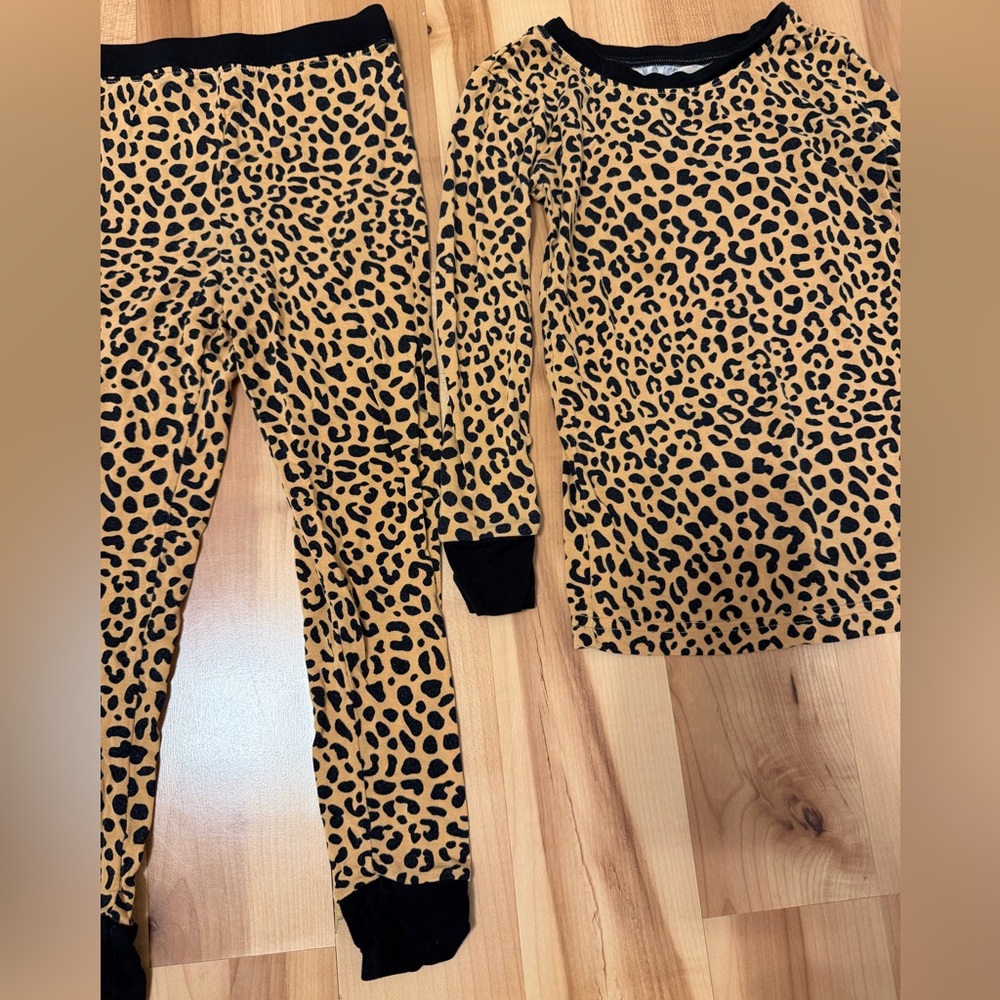 Little Sleepies Leopard Print Pajama Set - Black & Tan - Picture 2 of 3